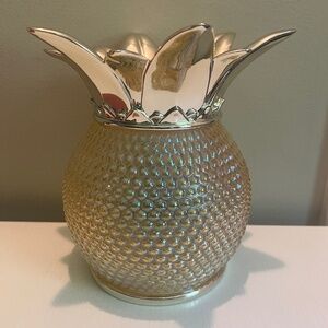 Bath & Body Works Iridescent Pineapple 3-wick candle holder